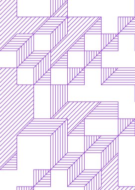 Edward Zajec 'in 1971' deki Il Cubo 'sunun uygulanması. Esasen 8 taştan oluşan bir Truchet fayans seti ve yerleştirme sanatı illüstrasyonu için kurallar