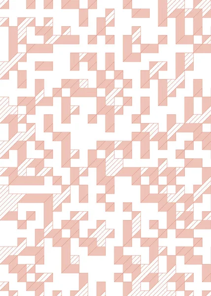 Edward Zajec 'in 1971' deki Il Cubo 'sunun uygulanması. Esasen 8 taştan oluşan bir Truchet fayans seti ve yerleştirme sanatı illüstrasyonu için kurallar