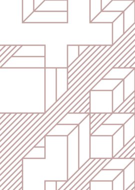 Edward Zajec 'in 1971' deki Il Cubo 'sunun uygulanması. Esasen 8 taştan oluşan bir Truchet fayans seti ve yerleştirme sanatı illüstrasyonu için kurallar