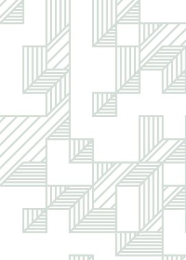 Edward Zajec 'in 1971' deki Il Cubo 'sunun uygulanması. Esasen 8 taştan oluşan bir Truchet fayans seti ve yerleştirme sanatı illüstrasyonu için kurallar