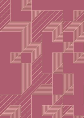 Edward Zajec 'in 1971' deki Il Cubo 'sunun uygulanması. Esasen 8 taştan oluşan bir Truchet fayans seti ve yerleştirme sanatı illüstrasyonu için kurallar