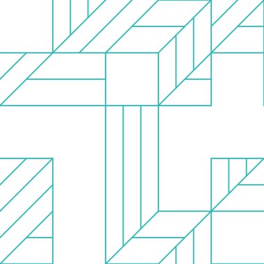 Edward Zajec 'in 1971' deki Il Cubo 'sunun uygulanması. Esasen 8 taştan oluşan bir Truchet fayans seti ve yerleştirme sanatı illüstrasyonu için kurallar