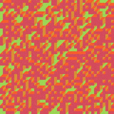 Edward Zajec 'in 1971' deki Il Cubo 'sunun uygulanması. Esasen 8 taştan oluşan bir Truchet fayans seti ve yerleştirme sanatı illüstrasyonu için kurallar