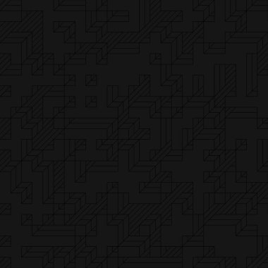 Edward Zajec 'in 1971' deki Il Cubo 'sunun uygulanması. Esasen 8 taştan oluşan bir Truchet fayans seti ve yerleştirme sanatı illüstrasyonu için kurallar