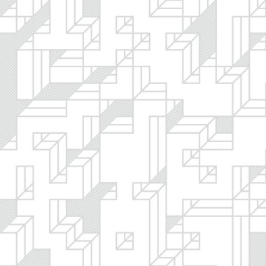 Edward Zajec 'in 1971' deki Il Cubo 'sunun uygulanması. Esasen 8 taştan oluşan bir Truchet fayans seti ve yerleştirme sanatı illüstrasyonu için kurallar