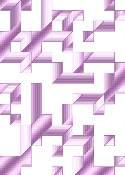 Edward Zajec 'in 1971' deki Il Cubo 'sunun uygulanması. Esasen 8 taştan oluşan bir Truchet fayans seti ve yerleştirme sanatı illüstrasyonu için kurallar