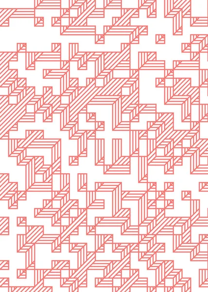 Edward Zajec 'in 1971' deki Il Cubo 'sunun uygulanması. Esasen 8 taştan oluşan bir Truchet fayans seti ve yerleştirme sanatı illüstrasyonu için kurallar