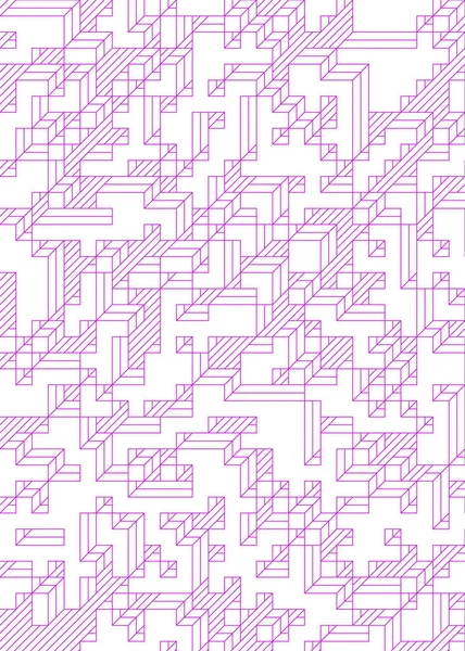 Edward Zajec 'in 1971' deki Il Cubo 'sunun uygulanması. Esasen 8 taştan oluşan bir Truchet fayans seti ve yerleştirme sanatı illüstrasyonu için kurallar