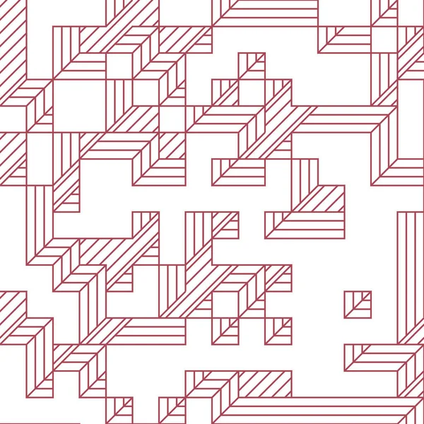 Edward Zajec 'in 1971' deki Il Cubo 'sunun uygulanması. Esasen 8 taştan oluşan bir Truchet fayans seti ve yerleştirme sanatı illüstrasyonu için kurallar