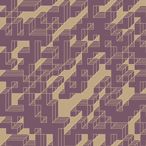 Edward Zajec 'in 1971' deki Il Cubo 'sunun uygulanması. Esasen 8 taştan oluşan bir Truchet fayans seti ve yerleştirme sanatı illüstrasyonu için kurallar