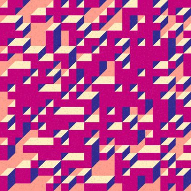 Edward Zajec 'in 1971' deki Il Cubo 'sunun uygulanması. Esasen 8 taştan oluşan bir Truchet fayans seti ve yerleştirme sanatı illüstrasyonu için kurallar