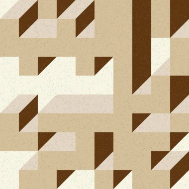 Edward Zajec 'in 1971' deki Il Cubo 'sunun uygulanması. Esasen 8 taştan oluşan bir Truchet fayans seti ve yerleştirme sanatı illüstrasyonu için kurallar