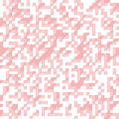 Edward Zajec 'in 1971' deki Il Cubo 'sunun uygulanması. Esasen 8 taştan oluşan bir Truchet fayans seti ve yerleştirme sanatı illüstrasyonu için kurallar