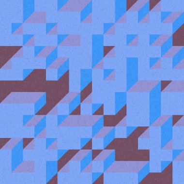 Edward Zajec 'in 1971' deki Il Cubo 'sunun uygulanması. Esasen 8 taştan oluşan bir Truchet fayans seti ve yerleştirme sanatı illüstrasyonu için kurallar