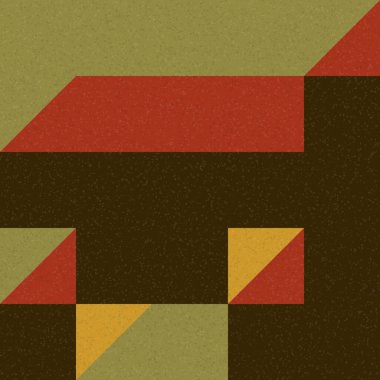 Edward Zajec 'in 1971' deki Il Cubo 'sunun uygulanması. Esasen 8 taştan oluşan bir Truchet fayans seti ve yerleştirme sanatı illüstrasyonu için kurallar