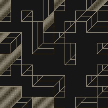 Edward Zajec 'in 1971' deki Il Cubo 'sunun uygulanması. Esasen 8 taştan oluşan bir Truchet fayans seti ve yerleştirme sanatı illüstrasyonu için kurallar