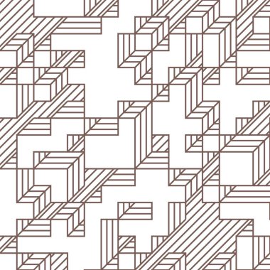 Edward Zajec 'in 1971' deki Il Cubo 'sunun uygulanması. Esasen 8 taştan oluşan bir Truchet fayans seti ve yerleştirme sanatı illüstrasyonu için kurallar