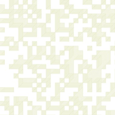 Edward Zajec 'in 1971' deki Il Cubo 'sunun uygulanması. Esasen 8 taştan oluşan bir Truchet fayans seti ve yerleştirme sanatı illüstrasyonu için kurallar