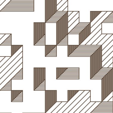 Edward Zajec 'in 1971' deki Il Cubo 'sunun uygulanması. Esasen 8 taştan oluşan bir Truchet fayans seti ve yerleştirme sanatı illüstrasyonu için kurallar