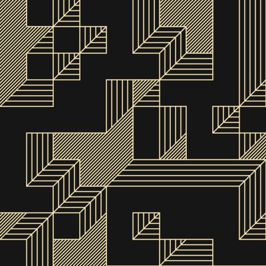 Edward Zajec 'in 1971' deki Il Cubo 'sunun uygulanması. Esasen 8 taştan oluşan bir Truchet fayans seti ve yerleştirme sanatı illüstrasyonu için kurallar