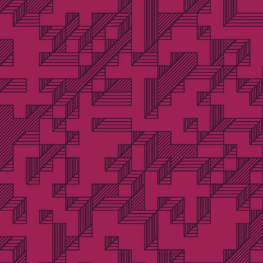 Edward Zajec 'in 1971' deki Il Cubo 'sunun uygulanması. Esasen 8 taştan oluşan bir Truchet fayans seti ve yerleştirme sanatı illüstrasyonu için kurallar