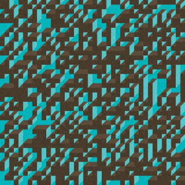 Edward Zajec 'in 1971' deki Il Cubo 'sunun uygulanması. Esasen 8 taştan oluşan bir Truchet fayans seti ve yerleştirme sanatı illüstrasyonu için kurallar