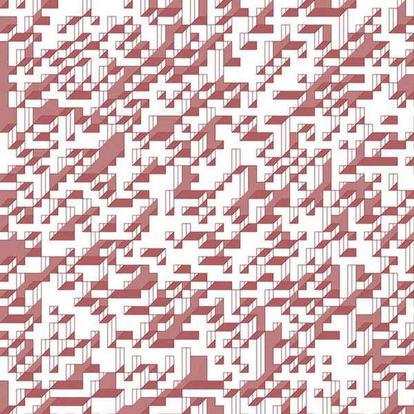 Edward Zajec 'in 1971' deki Il Cubo 'sunun uygulanması. Esasen 8 taştan oluşan bir Truchet fayans seti ve yerleştirme sanatı illüstrasyonu için kurallar