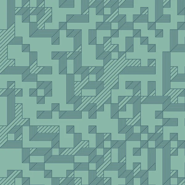 Edward Zajec 'in 1971' deki Il Cubo 'sunun uygulanması. Esasen 8 taştan oluşan bir Truchet fayans seti ve yerleştirme sanatı illüstrasyonu için kurallar