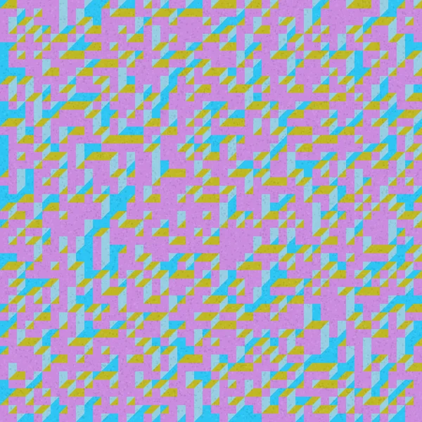 Edward Zajec 'in 1971' deki Il Cubo 'sunun uygulanması. Esasen 8 taştan oluşan bir Truchet fayans seti ve yerleştirme sanatı illüstrasyonu için kurallar