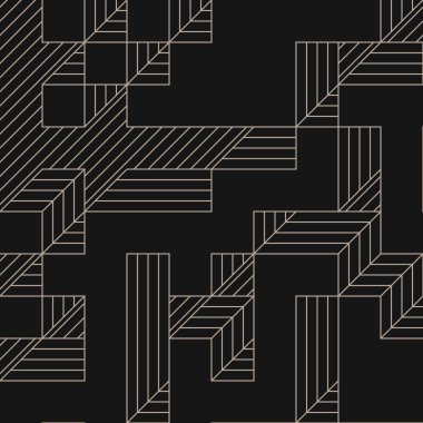 Edward Zajec 'in 1971' deki Il Cubo 'sunun uygulanması. Esasen 8 taştan oluşan bir Truchet fayans seti ve yerleştirme sanatı illüstrasyonu için kurallar