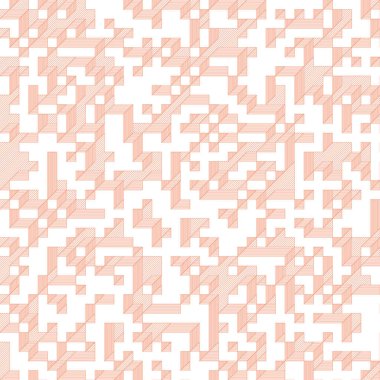 Edward Zajec 'in 1971' deki Il Cubo 'sunun uygulanması. Esasen 8 taştan oluşan bir Truchet fayans seti ve yerleştirme sanatı illüstrasyonu için kurallar