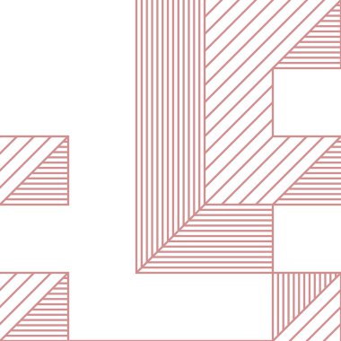 Edward Zajec 'in 1971' deki Il Cubo 'sunun uygulanması. Esasen 8 taştan oluşan bir Truchet fayans seti ve yerleştirme sanatı illüstrasyonu için kurallar