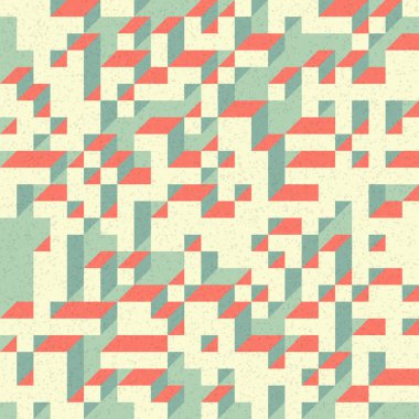 Edward Zajec 'in 1971' deki Il Cubo 'sunun uygulanması. Esasen 8 taştan oluşan bir Truchet fayans seti ve yerleştirme sanatı illüstrasyonu için kurallar