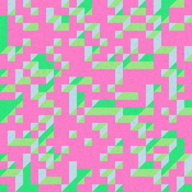 Edward Zajec 'in 1971' deki Il Cubo 'sunun uygulanması. Esasen 8 taştan oluşan bir Truchet fayans seti ve yerleştirme sanatı illüstrasyonu için kurallar