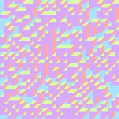 Edward Zajec 'in 1971' deki Il Cubo 'sunun uygulanması. Esasen 8 taştan oluşan bir Truchet fayans seti ve yerleştirme sanatı illüstrasyonu için kurallar