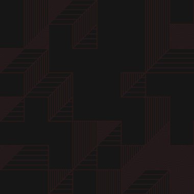 Edward Zajec 'in 1971' deki Il Cubo 'sunun uygulanması. Esasen 8 taştan oluşan bir Truchet fayans seti ve yerleştirme sanatı illüstrasyonu için kurallar