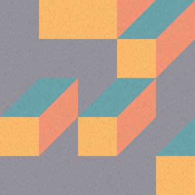 Edward Zajec 'in 1971' deki Il Cubo 'sunun uygulanması. Esasen 8 taştan oluşan bir Truchet fayans seti ve yerleştirme sanatı illüstrasyonu için kurallar