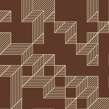 Edward Zajec 'in 1971' deki Il Cubo 'sunun uygulanması. Esasen 8 taştan oluşan bir Truchet fayans seti ve yerleştirme sanatı illüstrasyonu için kurallar