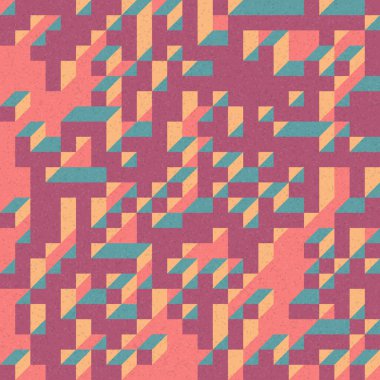 Edward Zajec 'in 1971' deki Il Cubo 'sunun uygulanması. Esasen 8 taştan oluşan bir Truchet fayans seti ve yerleştirme sanatı illüstrasyonu için kurallar