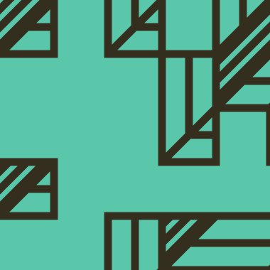 Edward Zajec 'in 1971' deki Il Cubo 'sunun uygulanması. Esasen 8 taştan oluşan bir Truchet fayans seti ve yerleştirme sanatı illüstrasyonu için kurallar