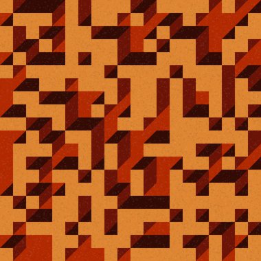 Edward Zajec 'in 1971' deki Il Cubo 'sunun uygulanması. Esasen 8 taştan oluşan bir Truchet fayans seti ve yerleştirme sanatı illüstrasyonu için kurallar