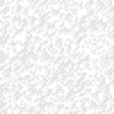 Edward Zajec 'in 1971' deki Il Cubo 'sunun uygulanması. Esasen 8 taştan oluşan bir Truchet fayans seti ve yerleştirme sanatı illüstrasyonu için kurallar