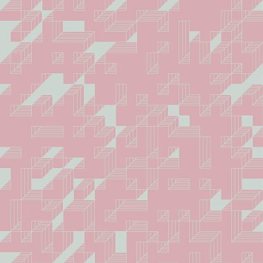 Edward Zajec 'in 1971' deki Il Cubo 'sunun uygulanması. Esasen 8 taştan oluşan bir Truchet fayans seti ve yerleştirme sanatı illüstrasyonu için kurallar