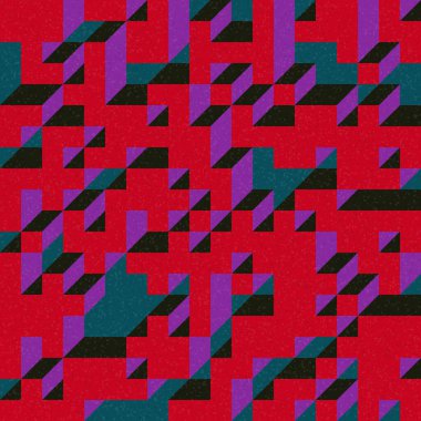 Edward Zajec 'in 1971' deki Il Cubo 'sunun uygulanması. Esasen 8 taştan oluşan bir Truchet fayans seti ve yerleştirme sanatı illüstrasyonu için kurallar