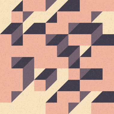 Edward Zajec 'in 1971' deki Il Cubo 'sunun uygulanması. Esasen 8 taştan oluşan bir Truchet fayans seti ve yerleştirme sanatı illüstrasyonu için kurallar