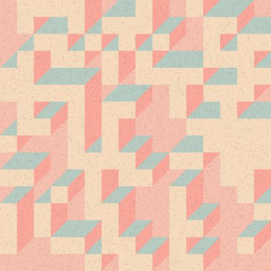 Edward Zajec 'in 1971' deki Il Cubo 'sunun uygulanması. Esasen 8 taştan oluşan bir Truchet fayans seti ve yerleştirme sanatı illüstrasyonu için kurallar