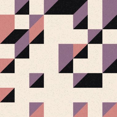 Edward Zajec 'in 1971' deki Il Cubo 'sunun uygulanması. Esasen 8 taştan oluşan bir Truchet fayans seti ve yerleştirme sanatı illüstrasyonu için kurallar