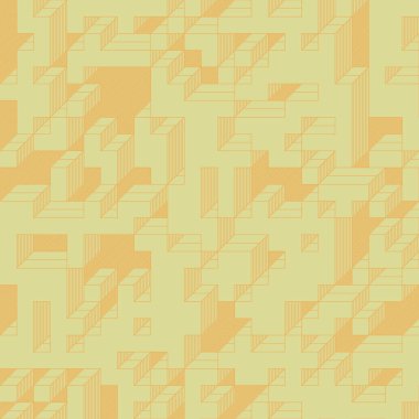 Edward Zajec 'in 1971' deki Il Cubo 'sunun uygulanması. Esasen 8 taştan oluşan bir Truchet fayans seti ve yerleştirme sanatı illüstrasyonu için kurallar