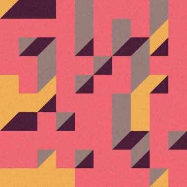 Edward Zajec 'in 1971' deki Il Cubo 'sunun uygulanması. Esasen 8 taştan oluşan bir Truchet fayans seti ve yerleştirme sanatı illüstrasyonu için kurallar