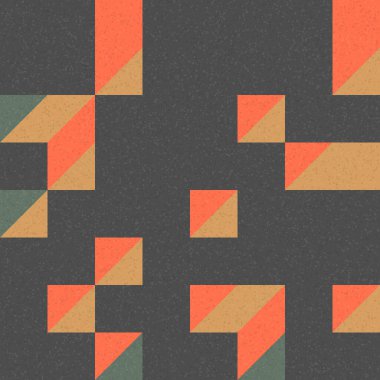 Edward Zajec 'in 1971' deki Il Cubo 'sunun uygulanması. Esasen 8 taştan oluşan bir Truchet fayans seti ve yerleştirme sanatı illüstrasyonu için kurallar